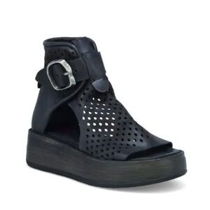 A.S.98 Prentice Platform Sandal - Black - size 38 RUNS BIG!